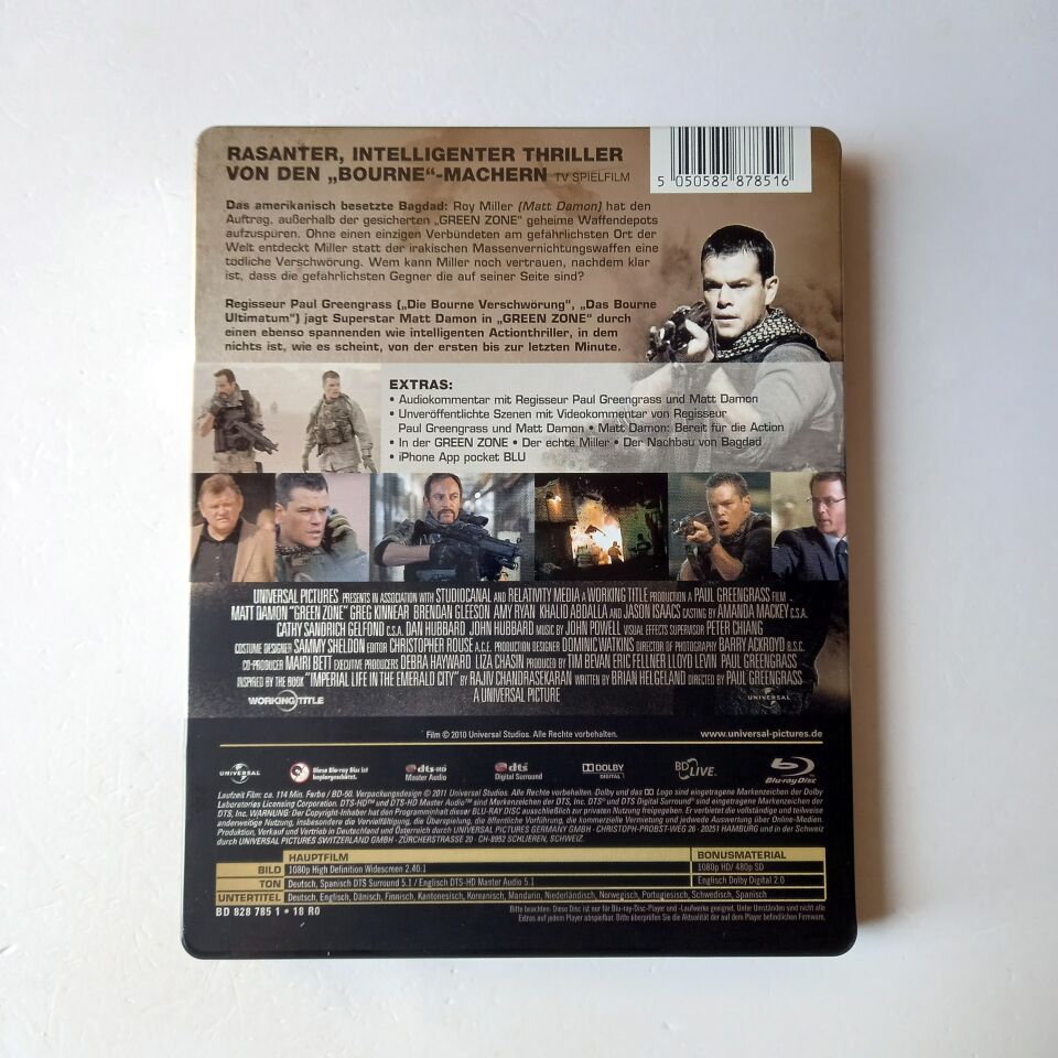 GREEN ZONE - MATT DAMON, JASON ISAACS - YÖN.: PAUL GREENGRASS - BLU-RAY STEELBOOK METAL KUTU 2.EL TÜRKÇE ALTYAZI YOKTUR
