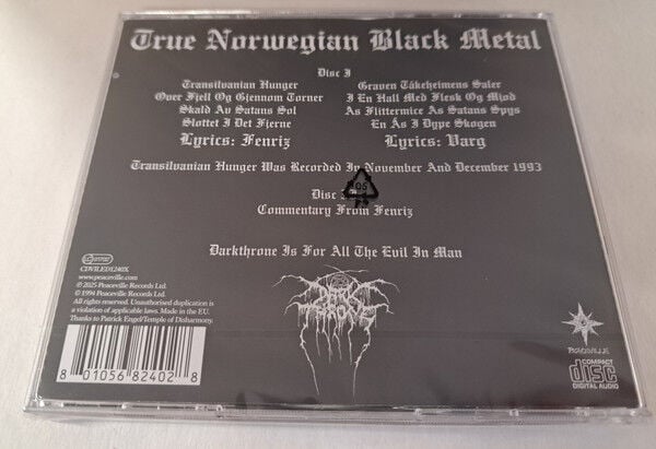 DARKTHRONE – TRANSILVANIAN HUNGER (30TH ANNIVERSARY EDITION) (1994) - 2CD 2025 30TH ANNIVERSARY RESTORED MASTER REISSUE AMBALAJINDA SIFIR