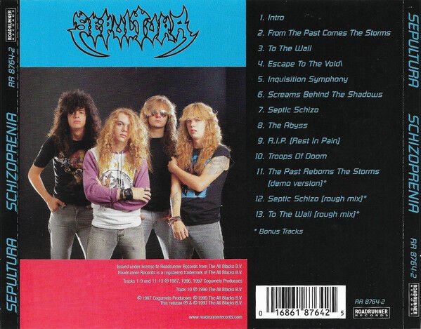 SEPULTURA – SCHIZOPHRENIA (1987) - CD REMASTERED 1997 REISSUE AMBALAJINDA SIFIR