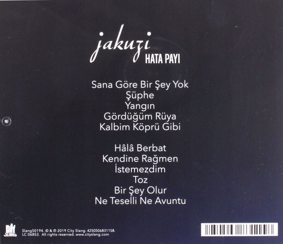 JAKUZİ - HATA PAYI (2019) - CD AMBALAJINDA SIFIR