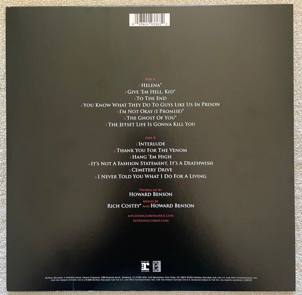 MY CHEMICAL ROMANCE - THREE CHEERS FOR SWEET REVENGE (2004) - LP 2015 EDITION SIFIR PLAK