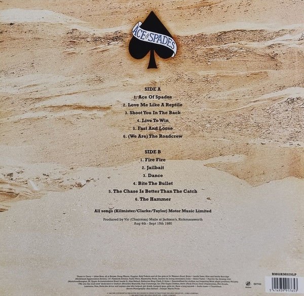 MOTORHEAD - ACE OF SPADES (1980) - LP 2015 EDITION SIFIR PLAK