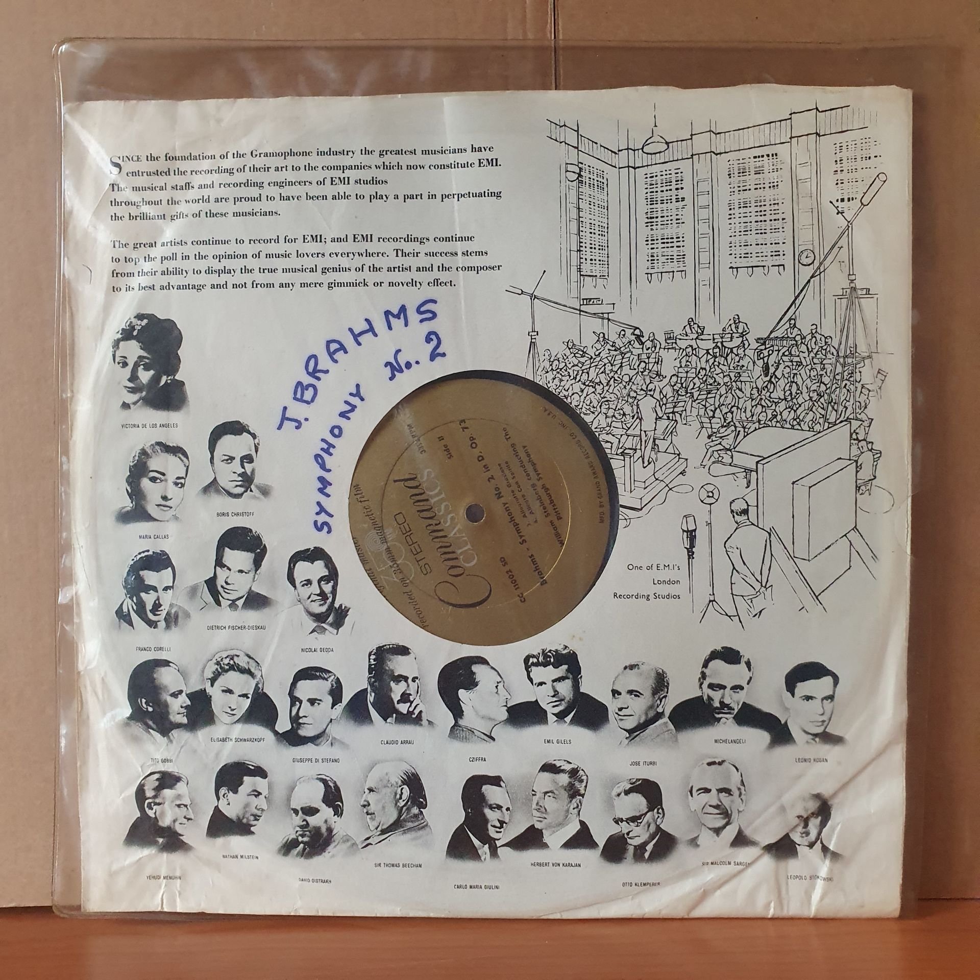 BRAHMS: SYMPHONY NO 2 / WILLIAM STEINBERG CONDUCTING THE PITSBURGH SYMPHONY (1961) - LP 2.EL PLAK