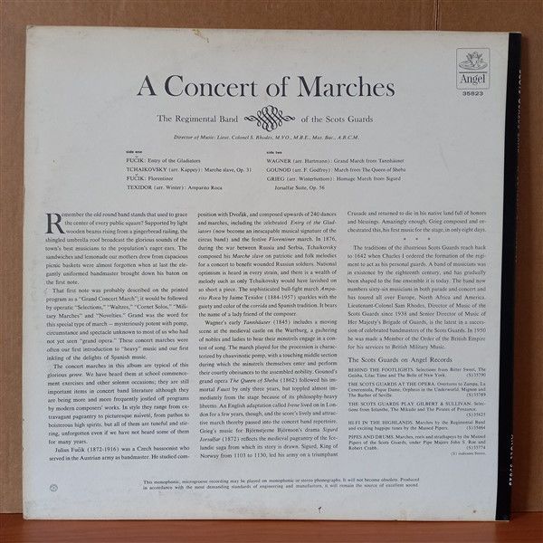 A CONCERT OF MARCHES / THE REGIMENTAL BAND OF THE SCOTS GUARDS - LP 2.EL PLAK