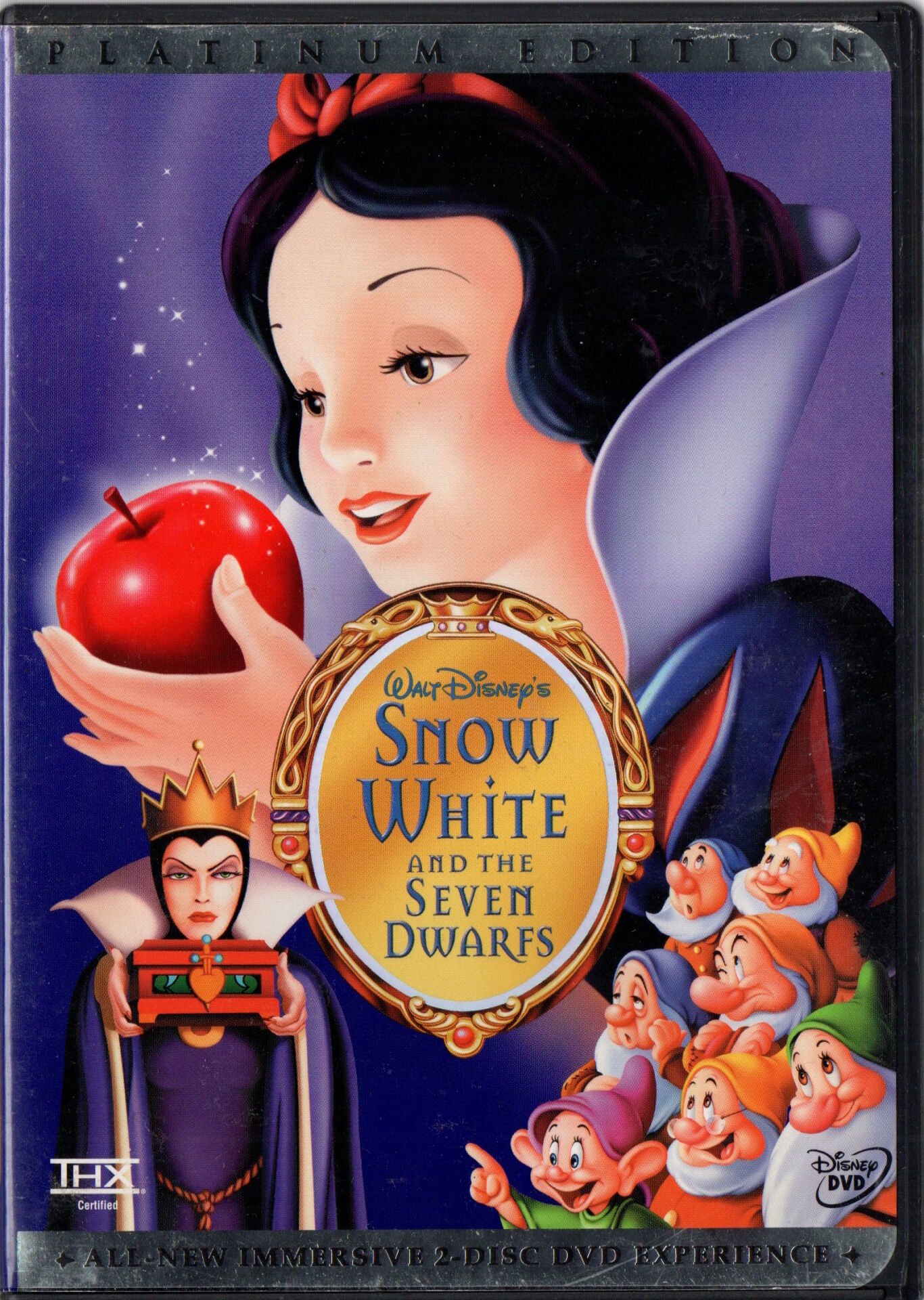 SNOW WHITE AND THE SEVEN DWARFS (1937) - WALT DISNEY ANİMASYONU - 2xDVD PLATINUM EDITION 2.EL 1.BÖLGE TÜRKÇE ALTYAZI YOKTUR