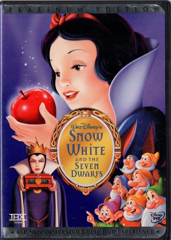 SNOW WHITE AND THE SEVEN DWARFS (1937) - WALT DISNEY ANİMASYONU - 2xDVD PLATINUM EDITION 2.EL 1.BÖLGE TÜRKÇE ALTYAZI YOKTUR