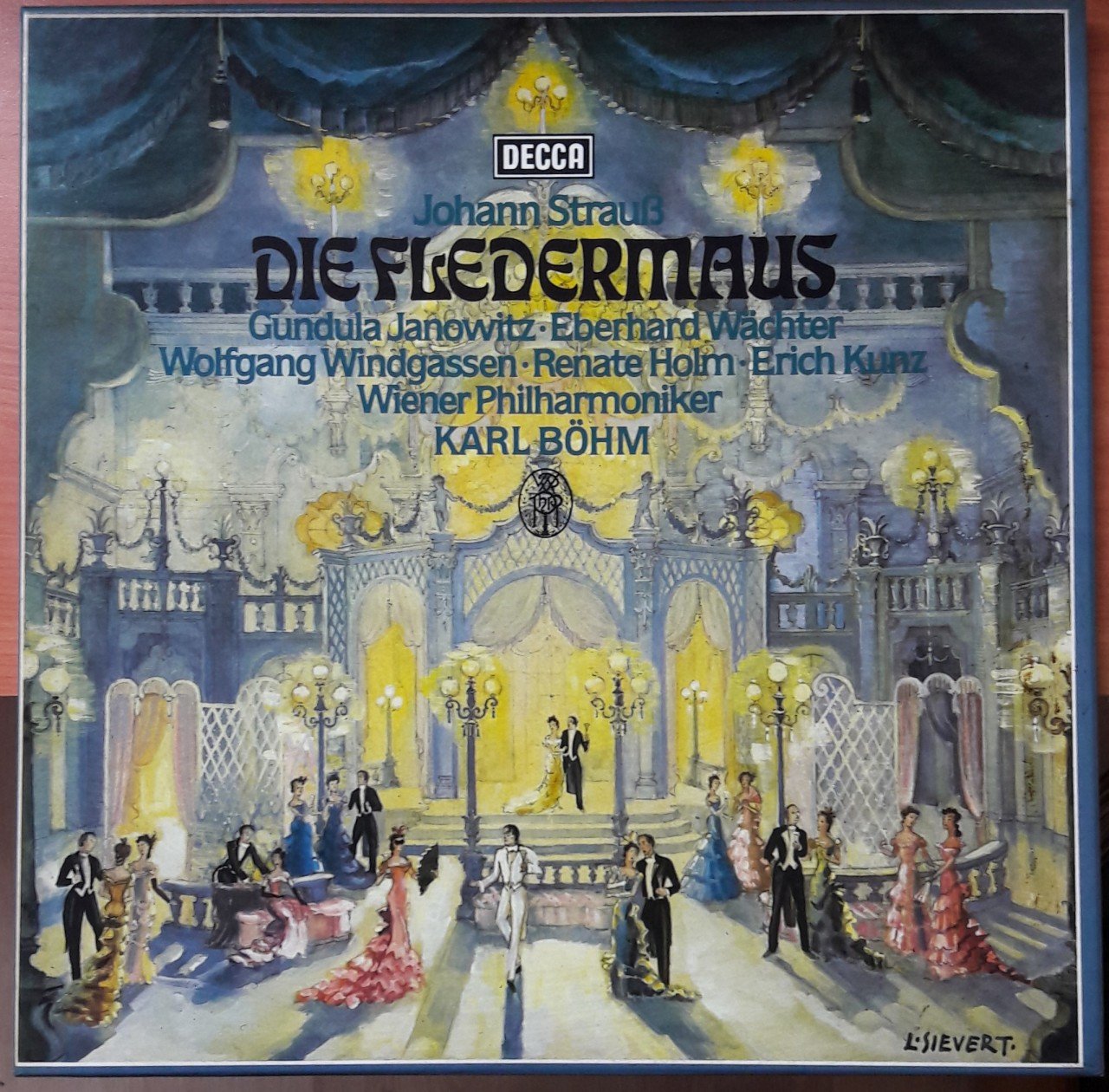 STRAUSS,J.: DIE FLEDERMAUS, JANOWITZ, WÄCHTER, WIENER PHILHARMONIKER, KARL BÖHM - 2PLAK 2.EL BOXSET