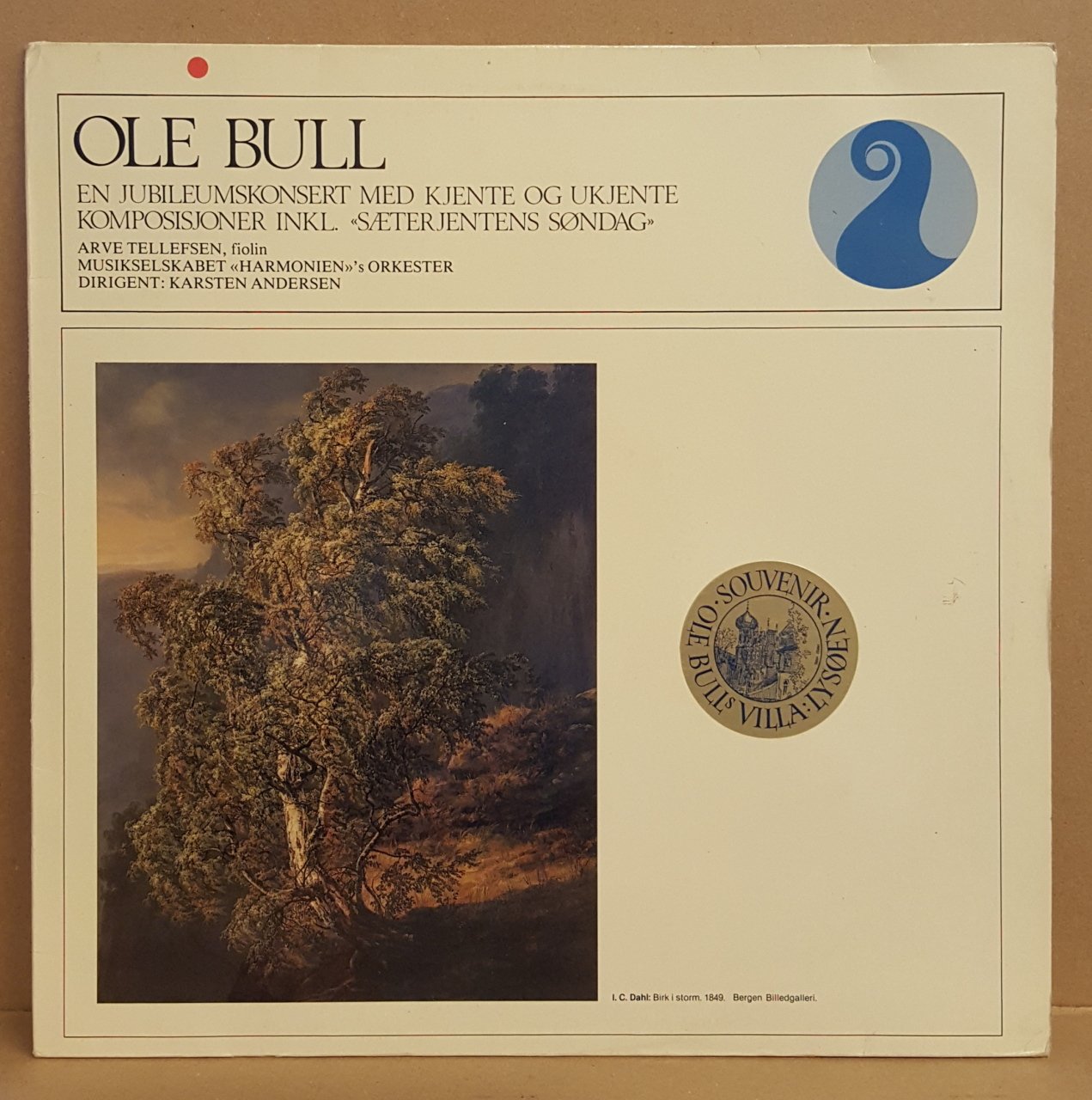 OLE BULL - NOCTURNE / ADAGIO RELIGIOSO / POLACCA GUERRIERA / ARVE TELLEFSEN (VIOLIN) - LP 2.EL PLAK