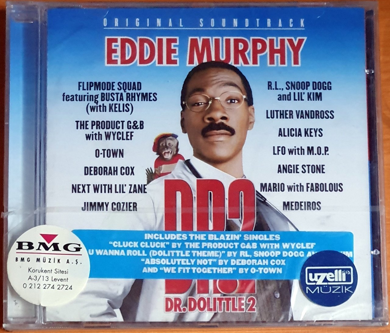 DR. DOLITTLE 2 SOUNDTRACK / FLIPMODE SQUAD, DEBORAH COX, ALICIA KEYS, ANGIE STONE, MEDEIROS (2001) - CD SIFIR