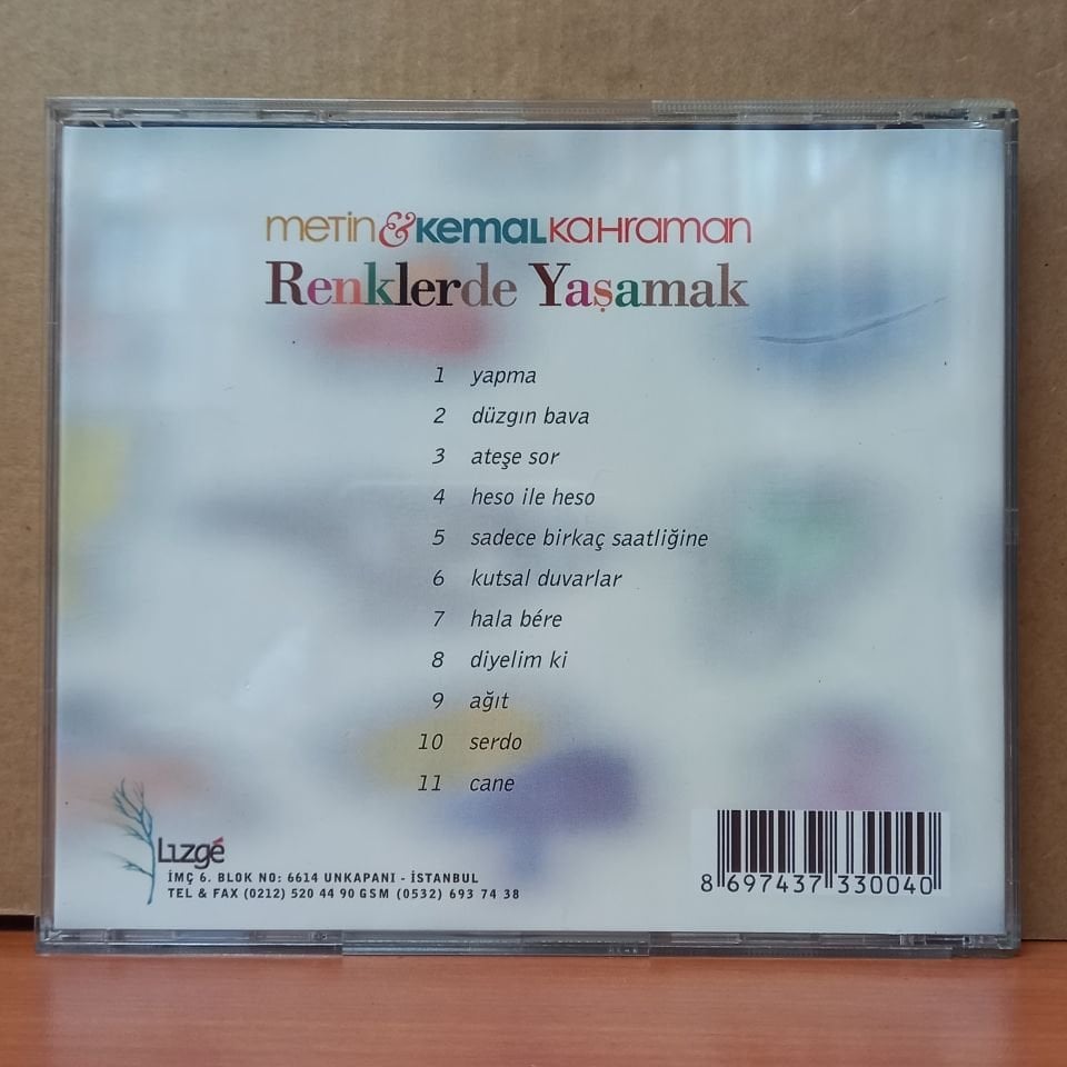 METİN & KEMAL KAHRAMAN - RENKLERDE YAŞAMAK - CD 2.EL