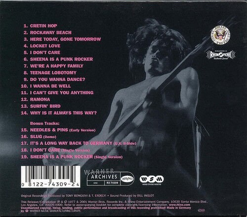 RAMONES – ROCKET TO RUSSIA (1977) - CD REMASTERED 2001 REISSUE JEWEL CASE AMBALAJINDA SIFIR