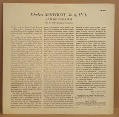 SCHUBERT - SYMPH NO 9 / ARTURO TOSCANINI - LP 2.EL PLAK