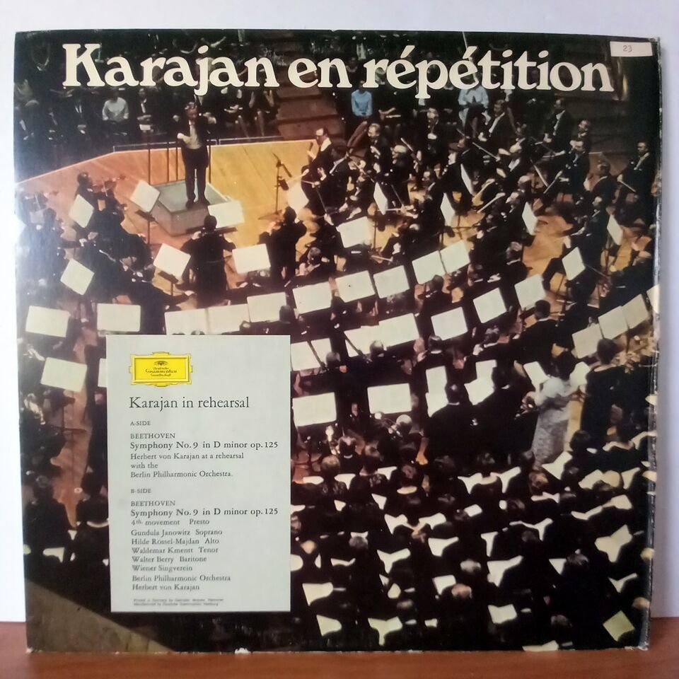 KARAJAN – KARAJAN IN REHEARSAL / KARAJAN EN REPETITION (1968) - LP 2.EL PLAK
