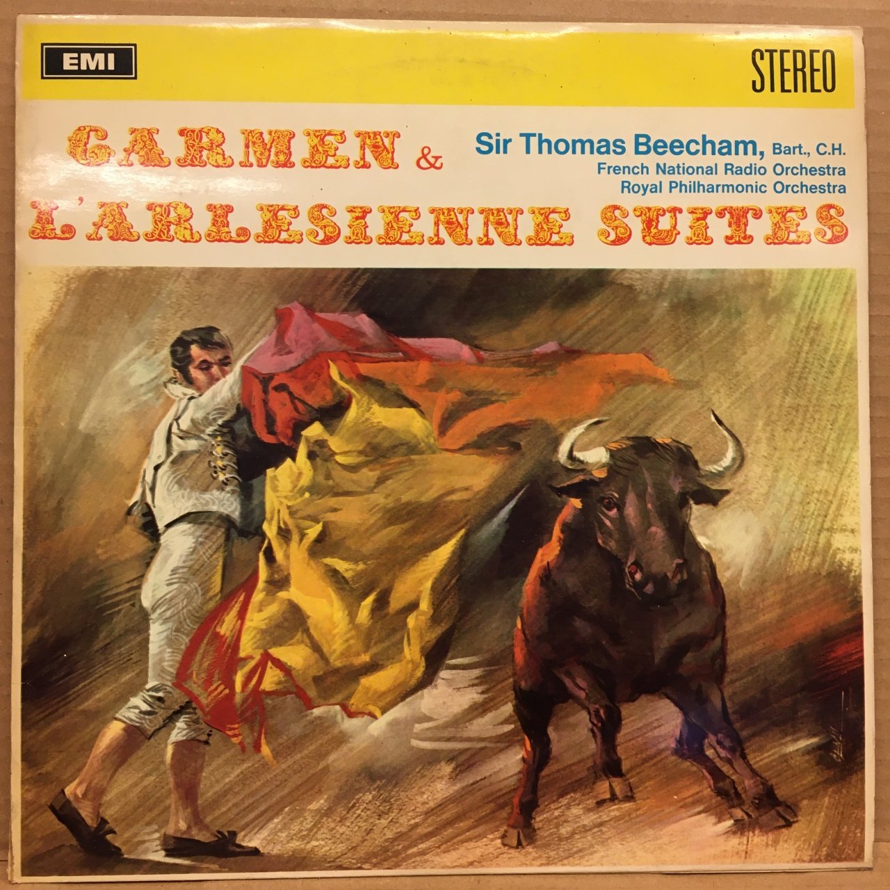 BIZET CARMEN & L'ARLESIENNE SUITE SIR THOMAS BEECHAM 2.EL PLAK YERLİ BASKI