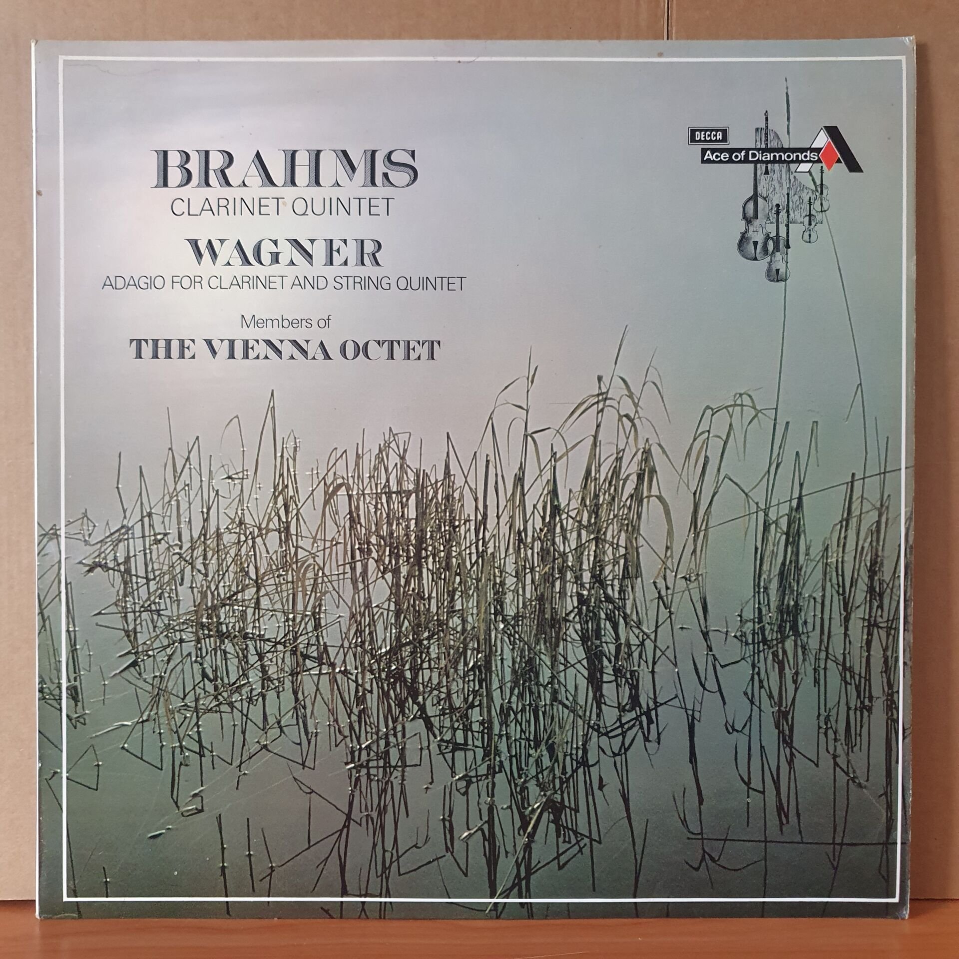 BRAHMS: CLARINET QUINTET / WAGNER: ADAGIO FOR CLARINET AND STRING QUINTET / MEMBERS OF VIENNA OCTET - LP 2.EL PLAK