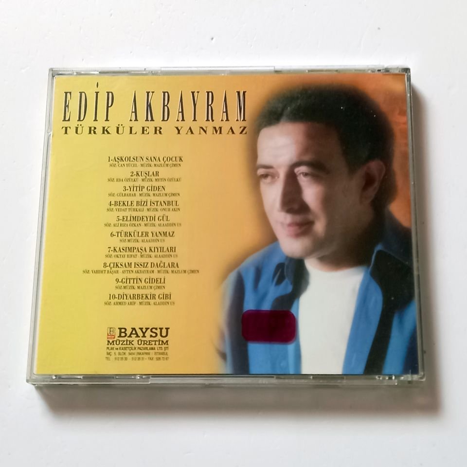 EDİP AKBAYRAM - TÜRKÜLER YANMAZ - CD BAYSU MÜZİK 2.EL