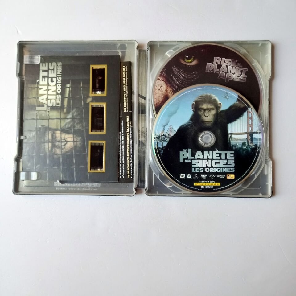 LA PLANETE DES SINGES: LES ORIGINES / RISE OF THE PLANET OF THE APES - JAMES FRANCO, ANDY SERKIS, FREIDA PINTO - YÖN.: RUPERT WYATT - BLU-RAY + DVD STEELBOOK METAL KUTU 2.EL