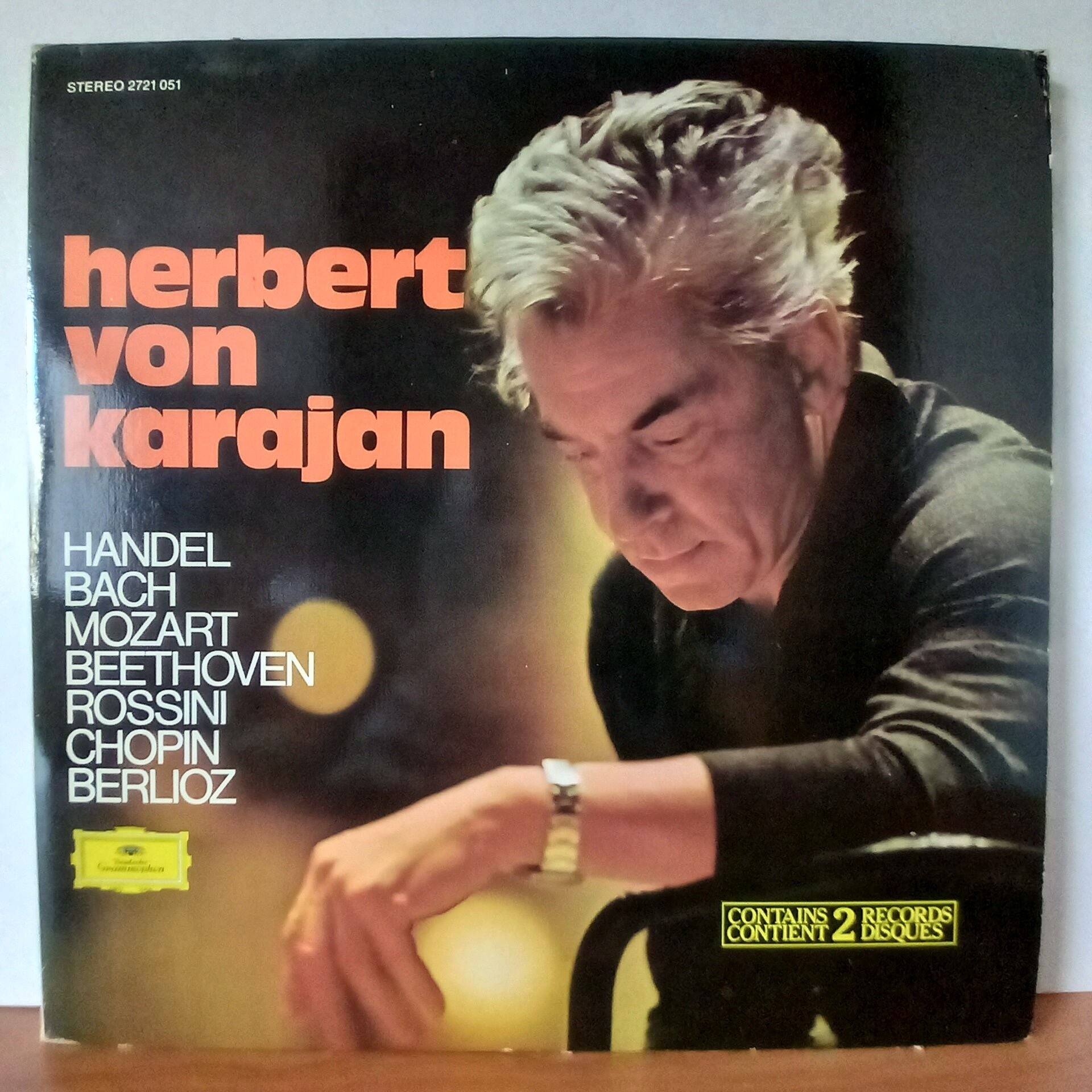 BERLIN PHILHARMONIC ORCHESTRA CONDUCTED BY HERBERT VON KARAJAN / HANDEL, BACH, MOZART, BEETHOVEN, ROSSINI, CHOPIN, BERLIOZ (1971) - 2LP 2.EL PLAK