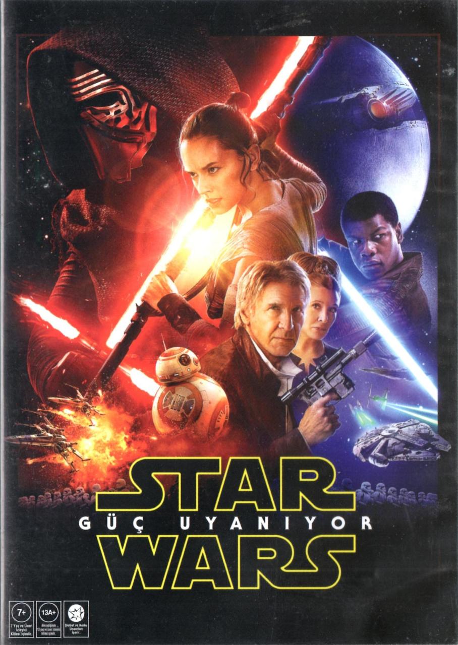 STAR WARS GÜÇ UYANIYOR - STAR WARS VII THE FORCE AWAKENS - DAISY RIDLEY - HARRISON FORD - J.J. ABRAMS - DVD 2.EL