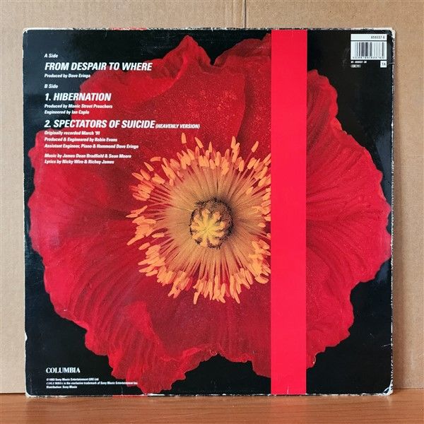 MANIC STREET PREACHERS – FROM DESPAIR TO WHERE (1993) - 12'' 45RPM MAXI SINGLE 2.EL PLAK
