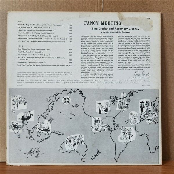 BING CROSBY AND ROSEMARY CLOONEY – FANCY MEETING YOU HERE (1958) - LP 2.EL PLAK