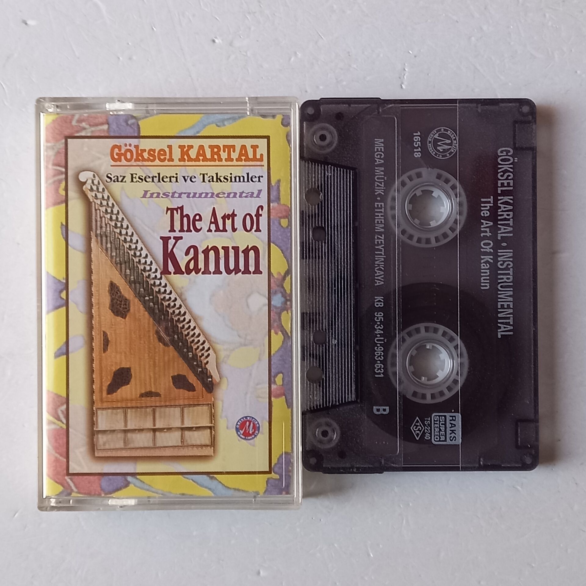 THE ART OF KANUN / SAZ ESERLERİ VE TAKSİMLER INSTRUMENTAL - GÖKSEL KARTAL (1995) - KASET 2.EL
