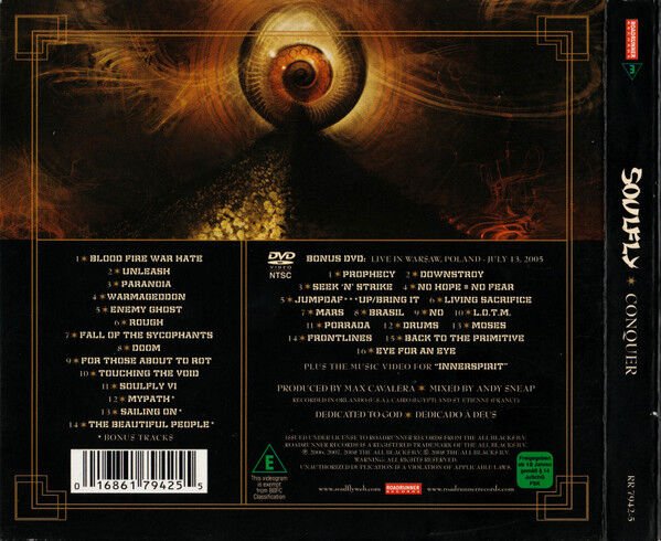 SOULFLY – CONQUER (2008) - CD + DVD DIGIPAK AMBALAJINDA SIFIR