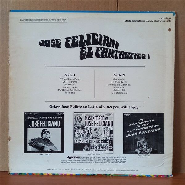 JOSE FELICIANO – EL FANTASTICO! (1970) - LP 2.EL PLAK