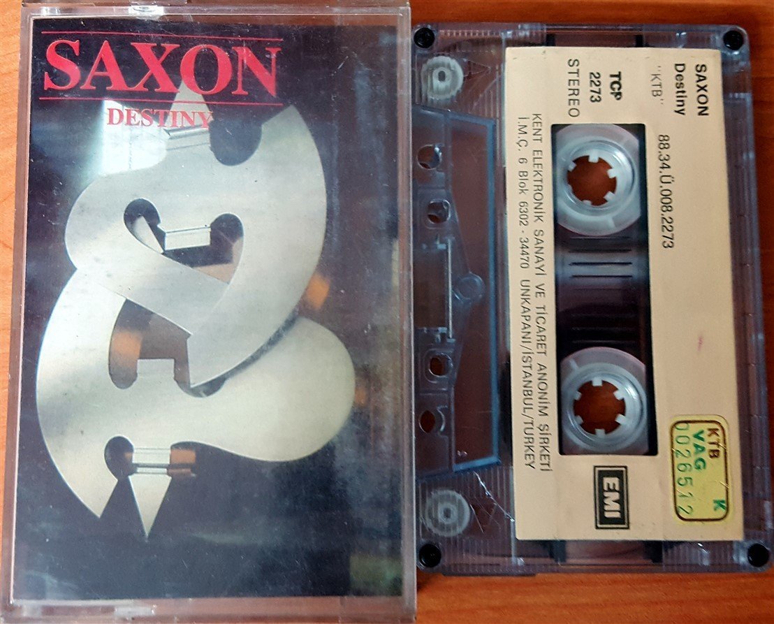 SAXON - DESTINY (1988) KENT CASSETTE MADE IN TURKEY ''USED'' PAPER LABEL