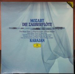 MOZART: DIE ZAUBERFLÖTE, MATHIS, OTT, BERLINER PHILHARMONIKER, HERBERT VON KARAJAN - 3PLAK+12'' MAXI SINGLE 2.EL BOXSET