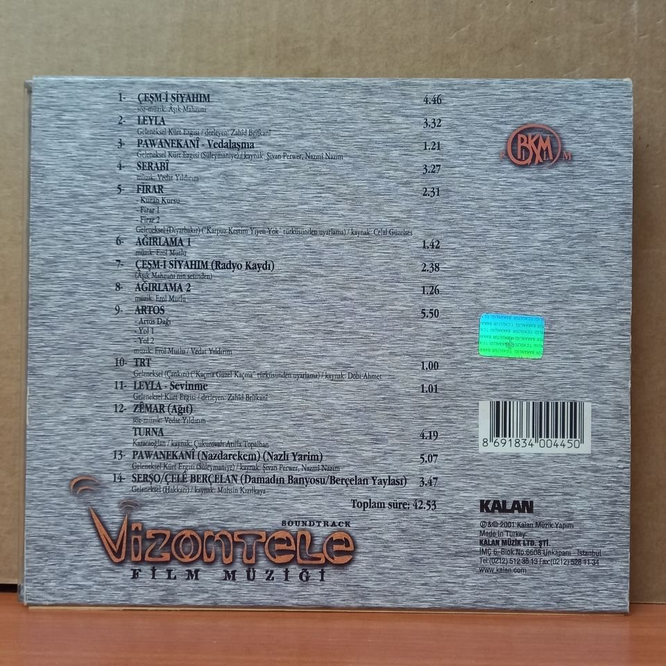 KARDEŞ TÜRKÜLER - VİZONTELE FİLM MÜZİĞİ (2001) - CD 2.EL