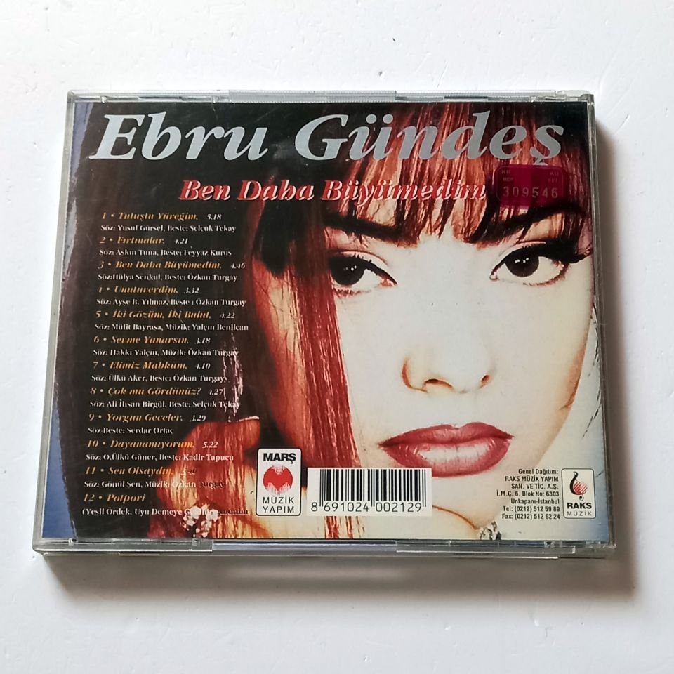 EBRU GÜNDEŞ - BEN DAHA BÜYÜMEDİM - CD  2.EL