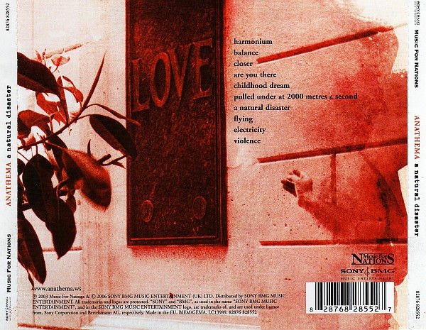 ANATHEMA – A NATURAL DISASTER (2003) - CD SIFIR