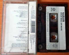 SAXON - SOLID BALL OF ROCK (1991) TOPKAPI CASSETTE MADE IN TURKEY ''USED'' PAPER LABEL