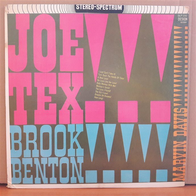 JOE TEX - BROOK BENTON - MARTIN DAVIS - LP 2.EL PLAK