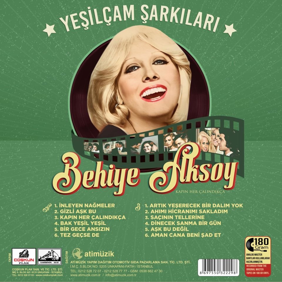 BEHİYE AKSOY - KAPIN HER ÇALINDIKÇA / YEŞİLÇAM ŞARKILARI (1996) - LP 2024 SIFIR PLAK