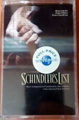 SCHINDLER'S LIST - SOUNDTRACK JOHN WILLIAMS ITZHAK PERLMAN (2000) UNIVERSAL CASSETTE MADE IN TURKEY ''NEW''