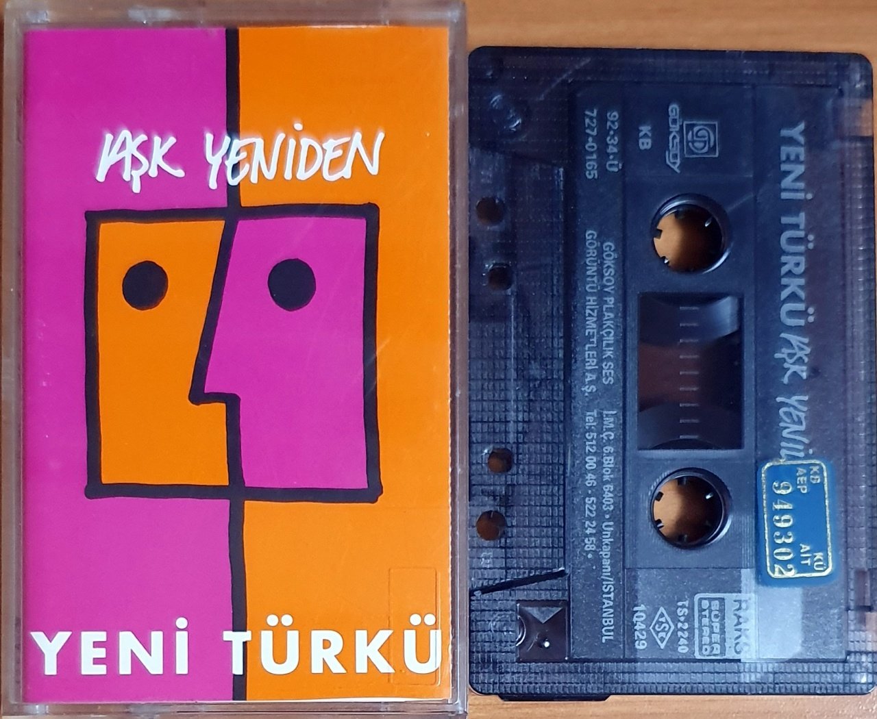 YENİ TÜRKÜ - AŞK YENİDEN (1992) - KASET GÖKSOY 2.EL