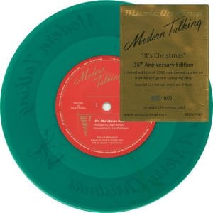 MODERN TALKING – IT'S CHRISTMAS (1987) 35th ANNIVERSARY LIMITED EDITION GREEN VINYL SIFIR 7'' PLAK