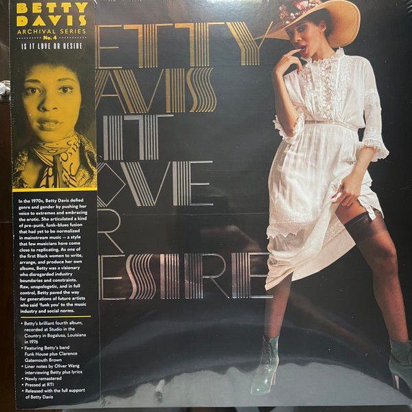 BETTY DAVIS - IS IT LOVE OR DESIRE (1976) - LP SOUL FUNK 2023 SIFIR PLAK