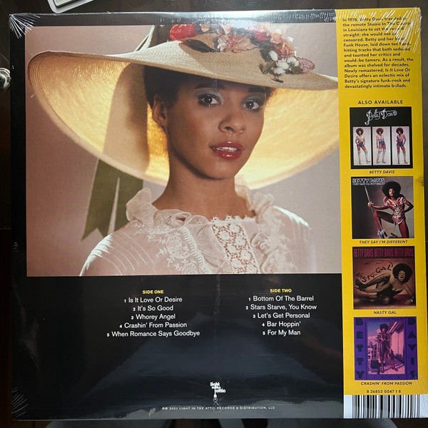 BETTY DAVIS - IS IT LOVE OR DESIRE (1976) - LP SOUL FUNK 2023 SIFIR PLAK
