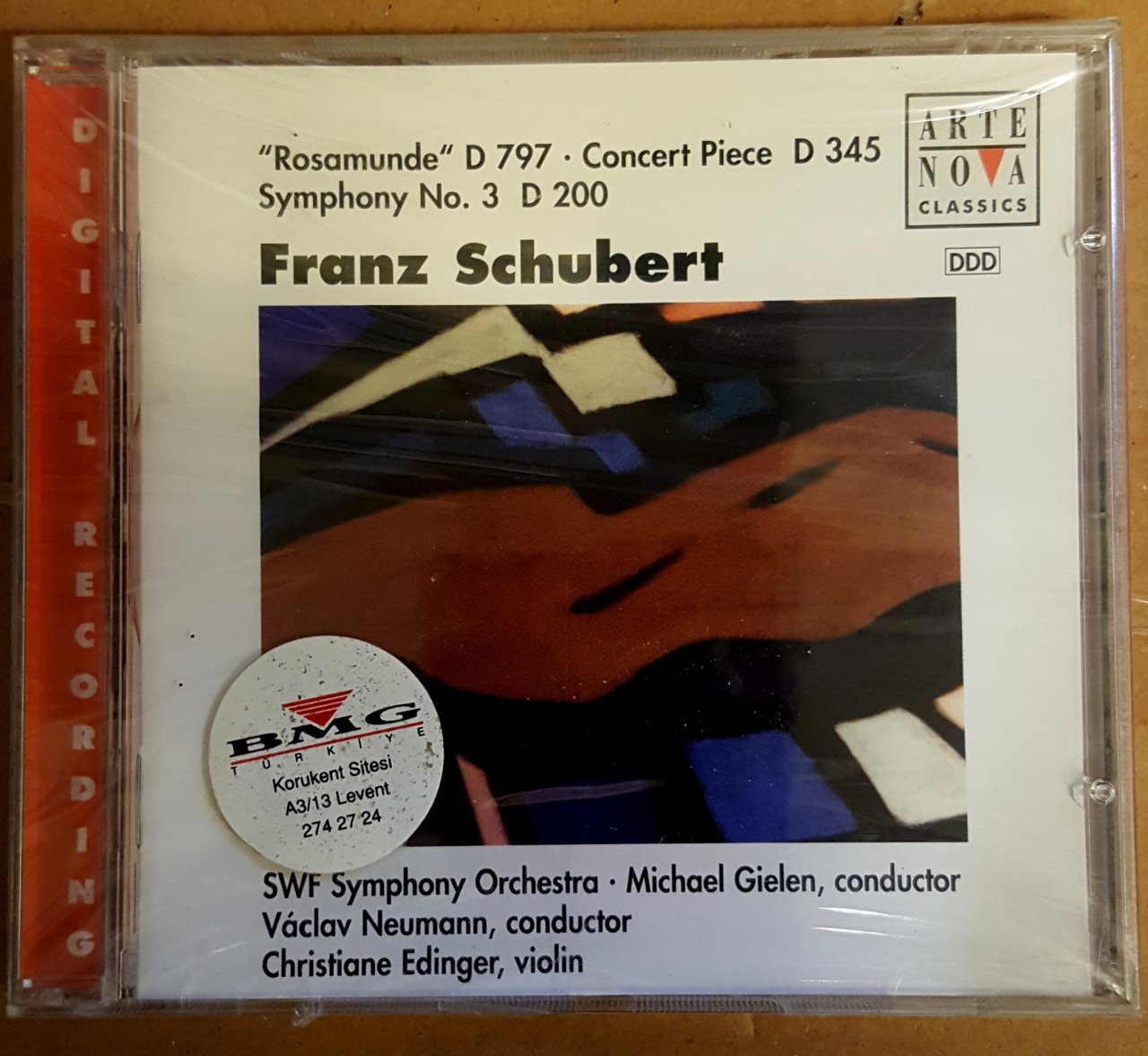 SCHUBERT - ROSAMUNDE / CONCERT PIECE FOR VIOLIN & ORCH / SYMPH. NO 2 - CD SIFIR