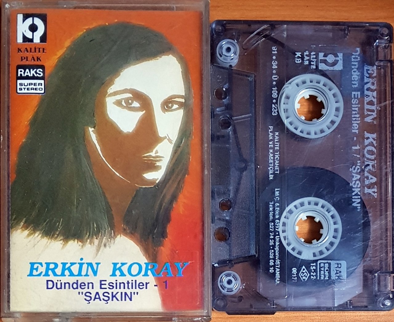 ERKİN KORAY - DÜNDEN ESİNTİLER-1 ''ŞAŞKIN'' (1991) KALİTE KASET 2.EL