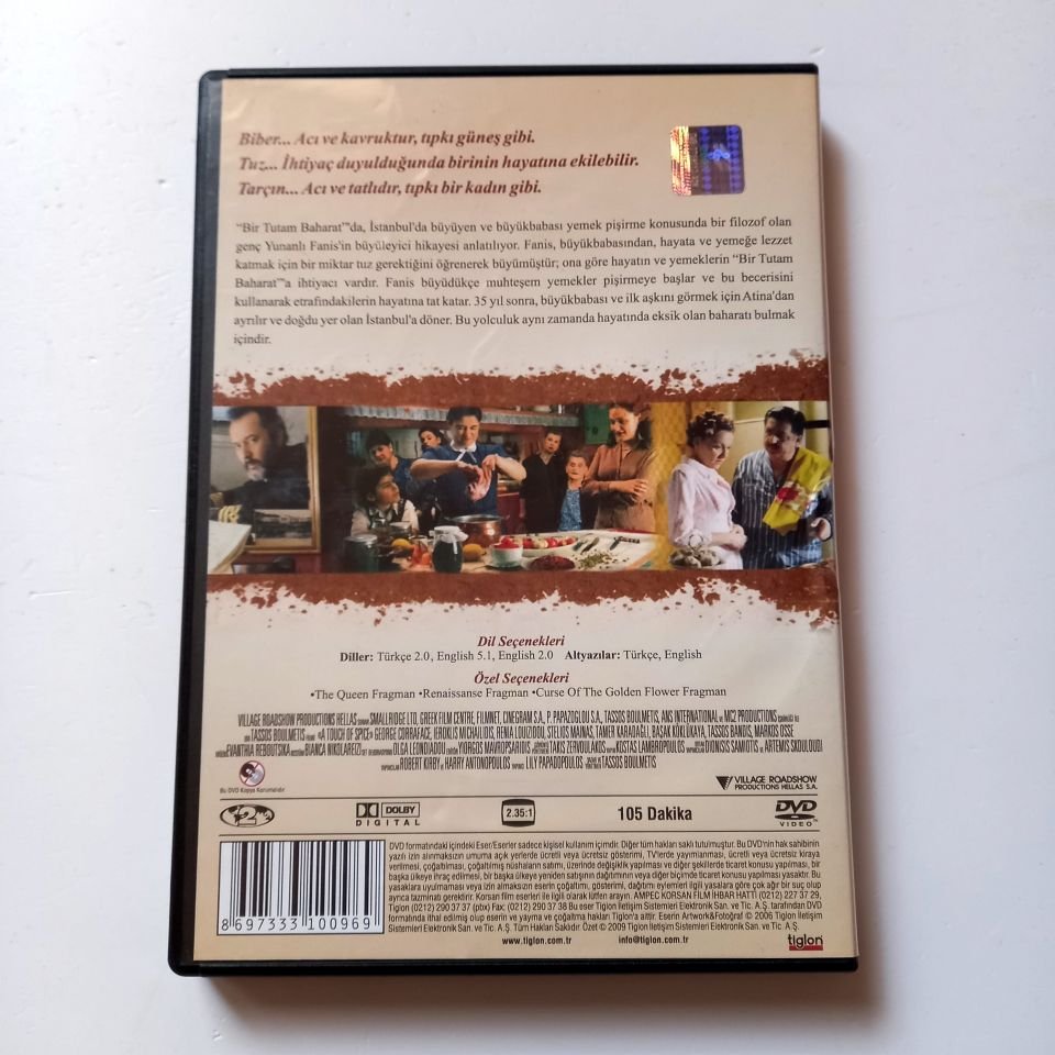A TOUCH OF SPICE - BİR TUTAM BAHARAT - GEORGE CORRAFACE, IEROKLIS MICHAILIDIS, TAMER KARADAĞLI, BAŞAK KÖKLÜKAYA, YÖN.: TASSOS BOULMETIS - DVD 2.EL