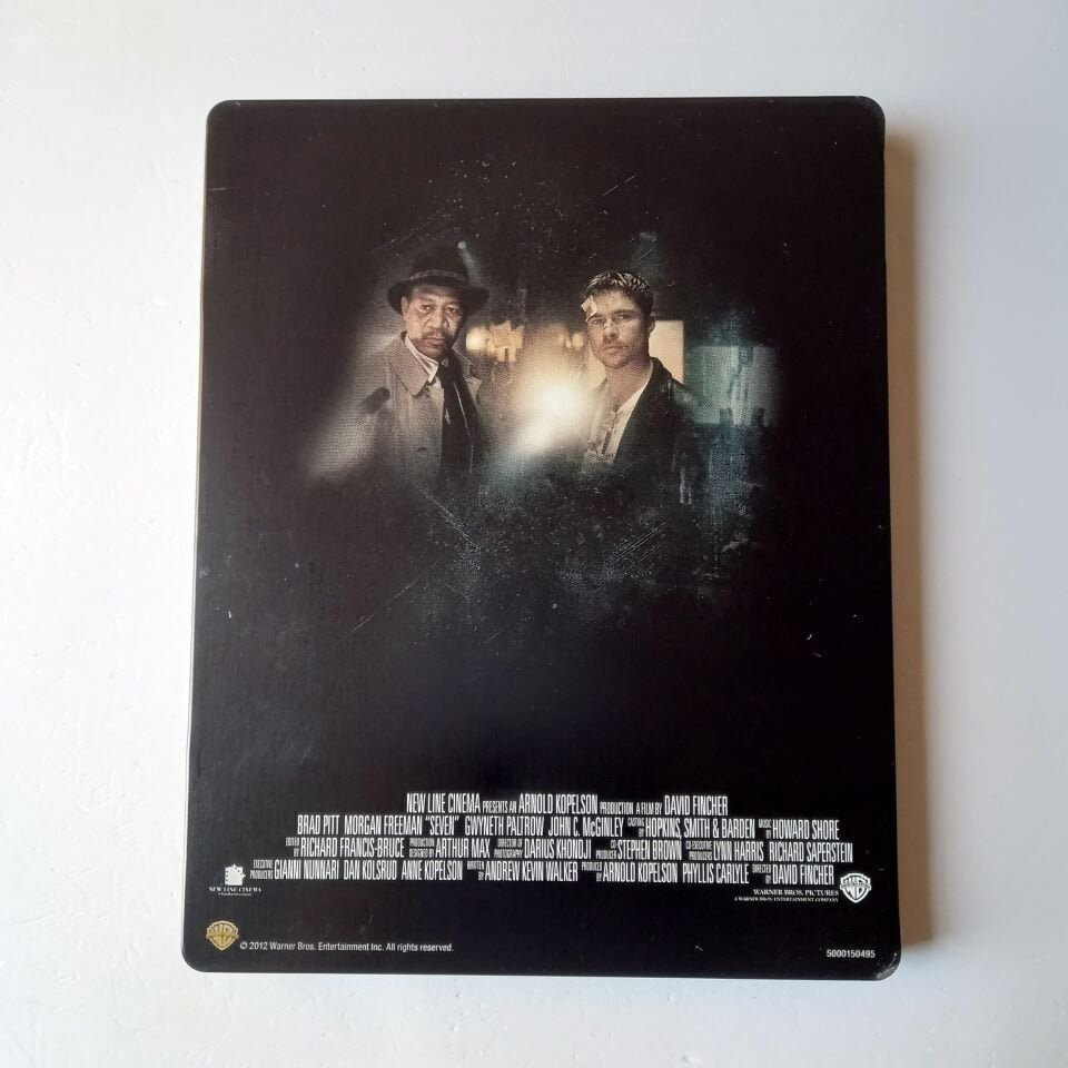 SIEBEN / SEVEN - MORGAN FREEMAN, BRAD PITT, GWYNETH PALTHROW - YÖN.: DAVID FINCHER - BLU-RAY  STEELBOOK METAL KUTU 2.EL