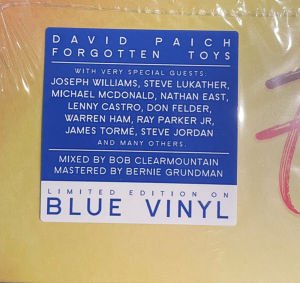 DAVID PAICH (TOTO) - FORGOTTEN TOYS (2022) LIMTED ED. BLUE VINYL LP SIFIR PLAK