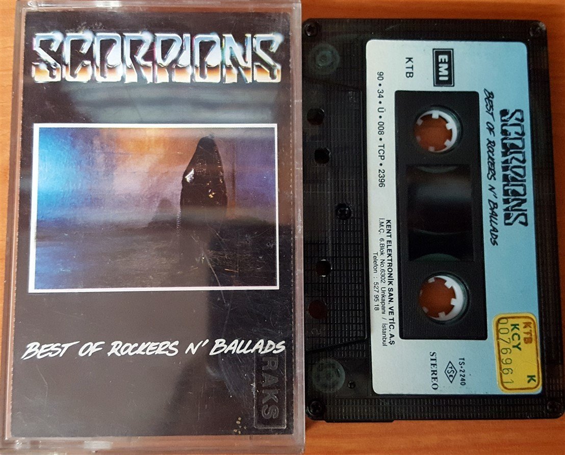 SCORPIONS - BEST OF ROCKERS N' BALLADS (1990) KENT CASSETTE MADE IN TURKEY ''USED''