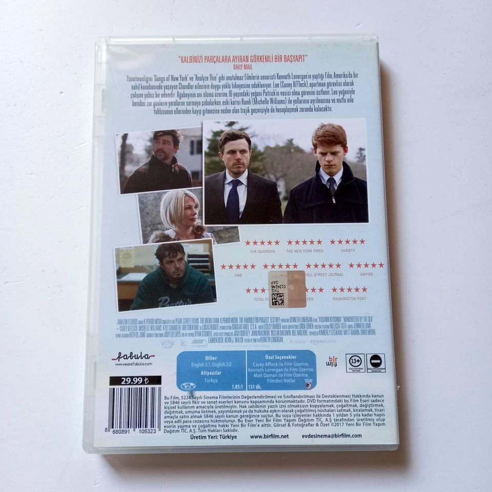 YAŞAMIN KIYISINDA - MANCHESTER BY THE SEA - CASEY AFFLECK MICHELLE WILLIAMS, YÖN.: KENNETH LONERGAN - DVD 2.EL