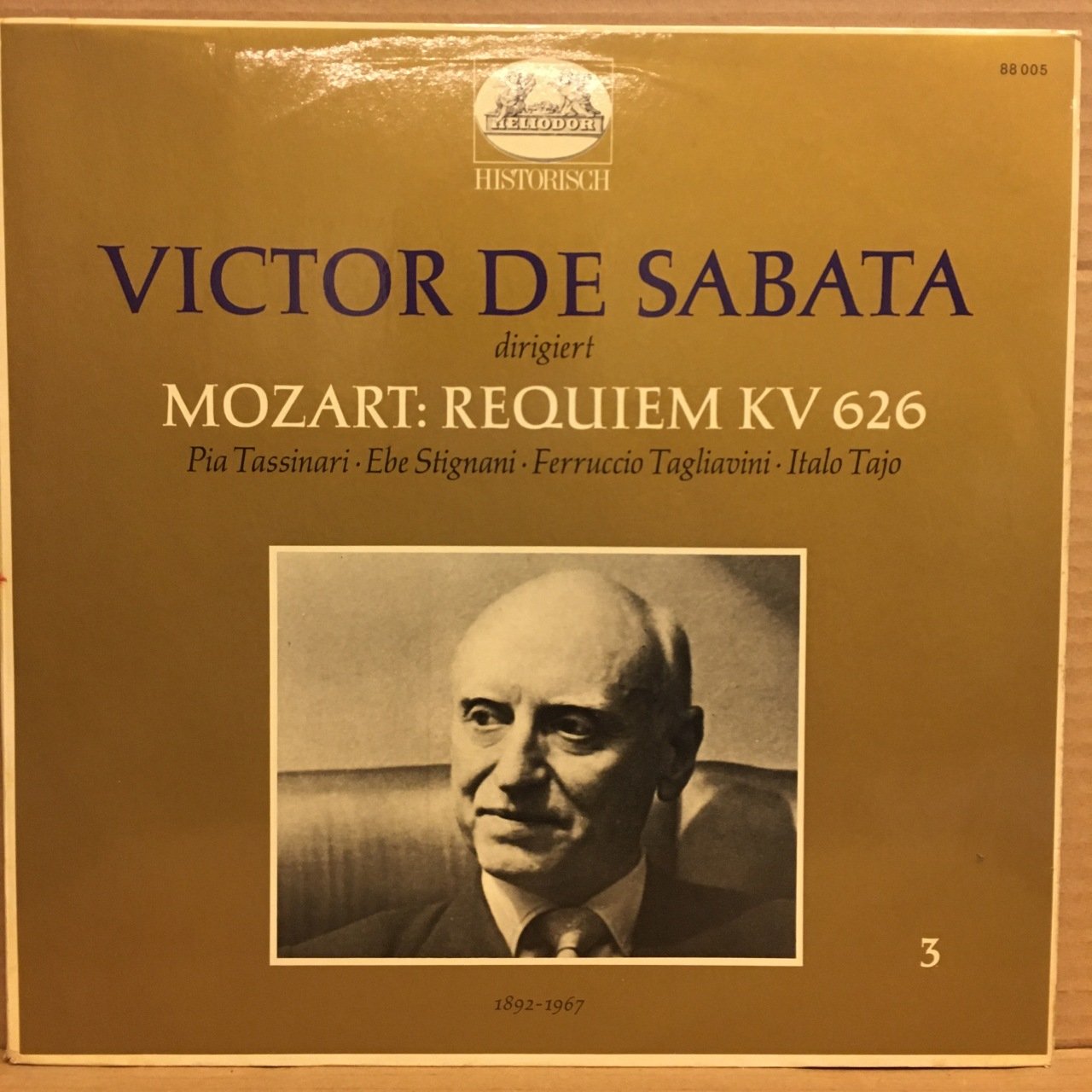 MOZART - REQUIEM KV 626 / VIKTOR DE SABATA  - LP 2.EL PLAK
