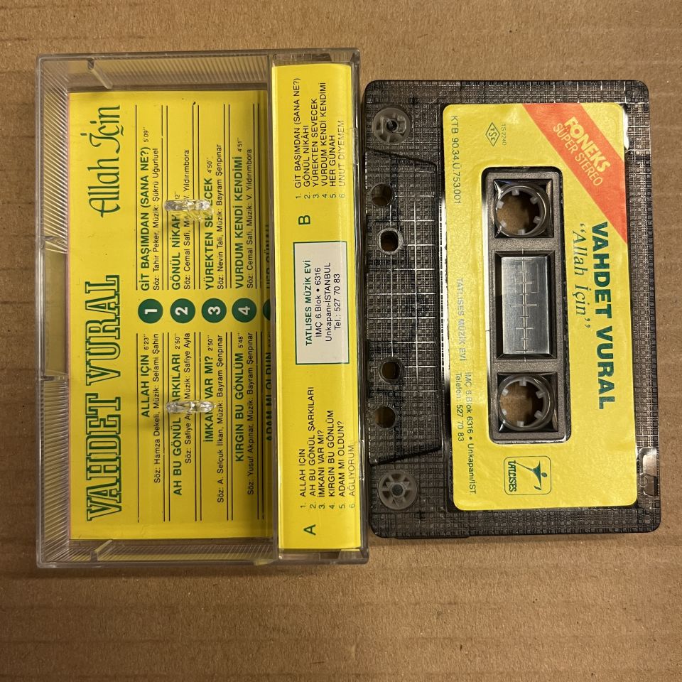 VAHDET VURAL - ALLAH İÇİN (1990) - KASET 2.EL